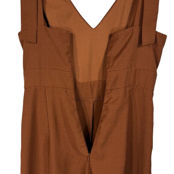 Altar’d State Small Cropped Wide Leg Flared Jumpsuit Empire Waist V-Neck Pockets - Picture 9 of 12